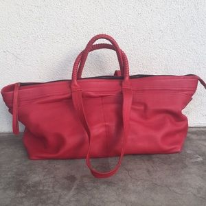Leather travel/ work bag.